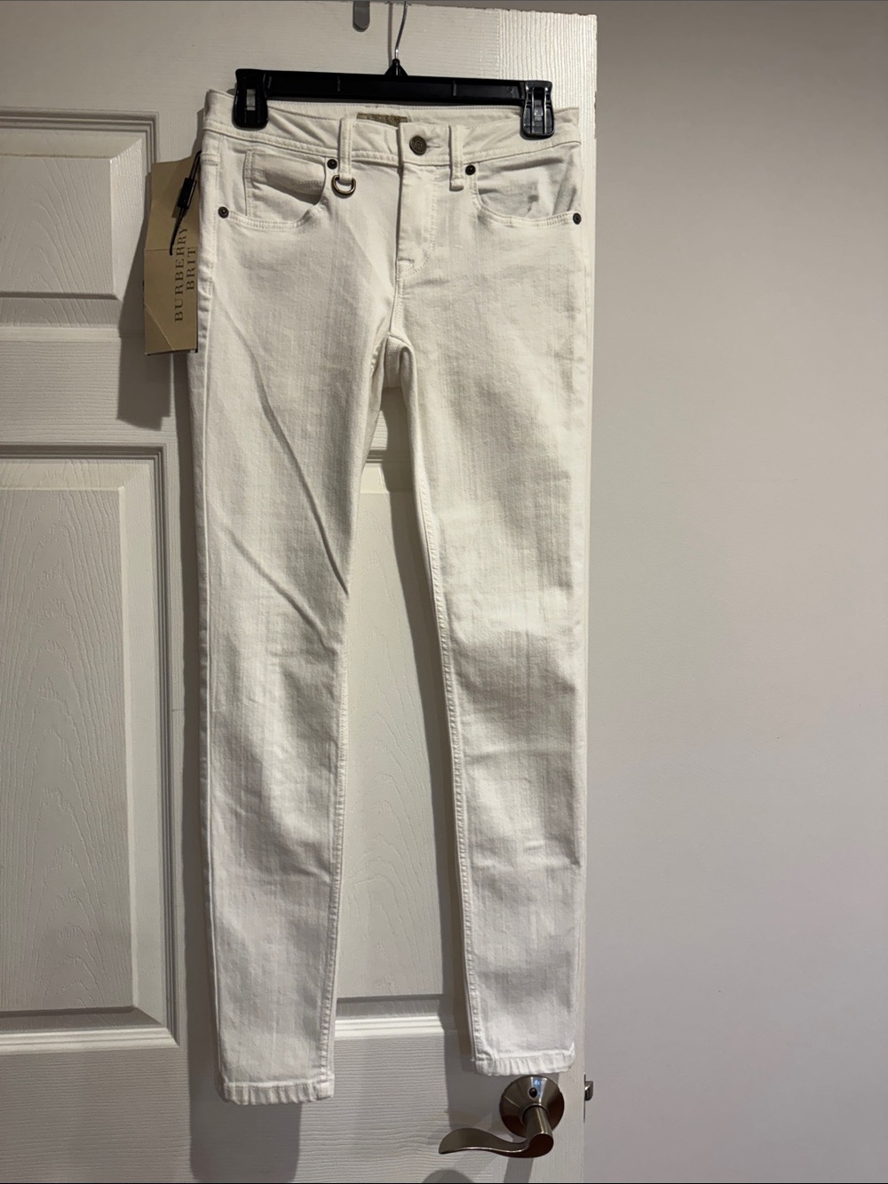 Burberry Off-White Women's Skinny Jeans size 26 - Picture 2 of 9